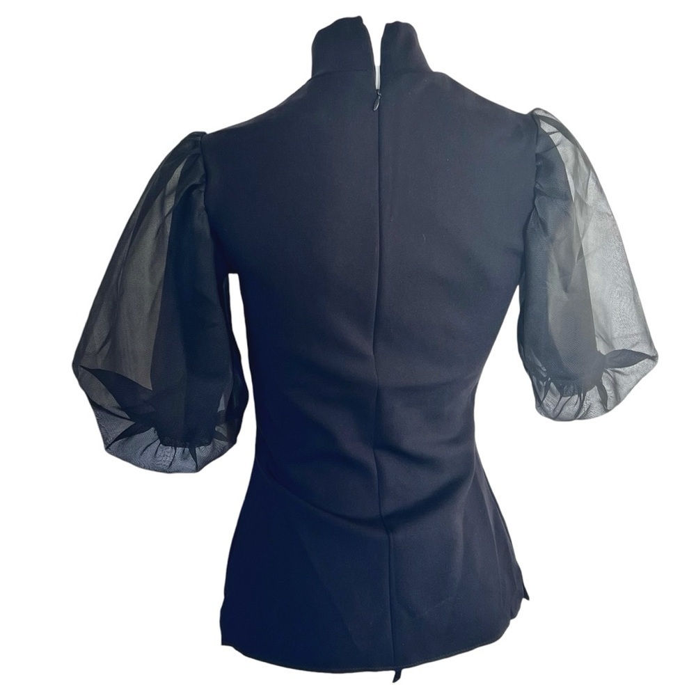 Marie Saint Pierre bubble sleeve black top size S - Picture 6 of 9
